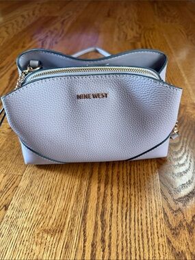 Nine West Pebbled Light Mauve Crossbody with Gold Hardware